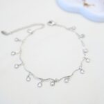 خلخال لون فضي من FJ مقاوم لتغير اللون كفالة سنتين ضد تغير اللون