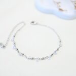 خلخال لون فضي من FJ مقاوم لتغير اللون كفالة سنتين ضد تغير اللون