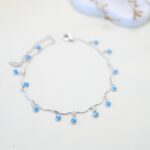 خلخال لون فضي من FJ مقاوم لتغير اللون كفالة سنتين ضد تغير اللون