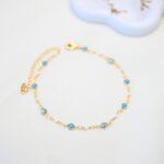 خلخال لون ذهبي من FJ مقاوم لتغير اللون كفالة سنتين ضد تغير اللون