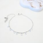 خلخال لون فضي من FJ مقاوم لتغير اللون كفالة سنتين ضد تغير اللون