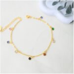 خلخال لون ذهبي من FJ مقاوم لتغير اللون كفالة سنتين ضد تغير اللون