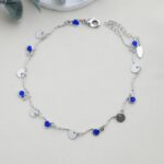 خلخال لون فضي من FJ مقاوم لتغير اللون كفالة سنتين ضد تغير اللون