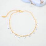 خلخال لون ذهبي من FJ مقاوم لتغير اللون كفالة سنتين ضد تغير اللون