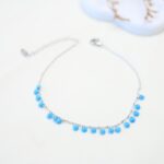 خلخال لون فضي من FJ مقاوم لتغير اللون كفالة سنتين ضد تغير اللون