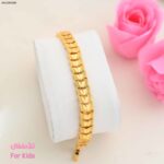 سوار بلدي لون ذهبي للأطفال من FJ مقاوم لتغير اللون كفالة سنتين ضد تغير اللون