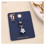 حلق سرة لون فضي من FJ مقاوم لتغير اللون كفالة سنتين ضد تغير اللون