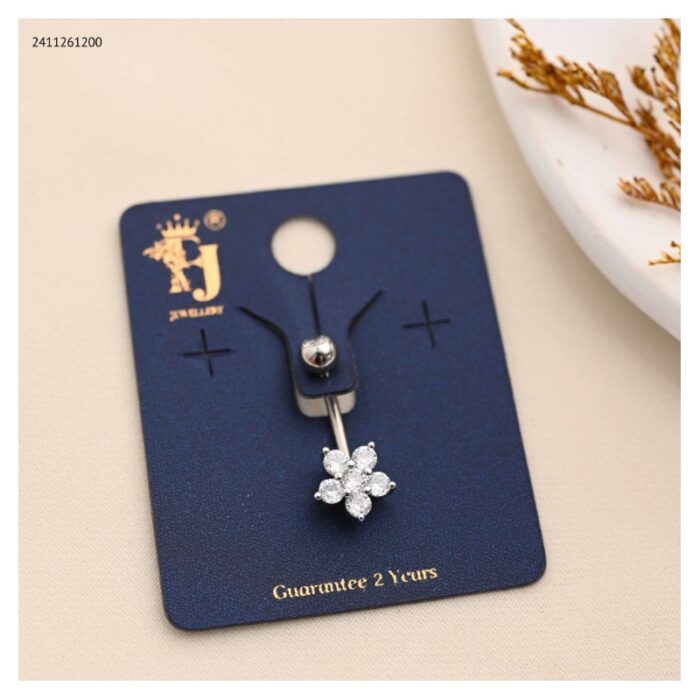 103386381_687ba6c77d0a5 حلق سرة لون فضي من FJ مقاوم لتغير اللون كفالة سنتين ضد تغير اللون - الصورة 1