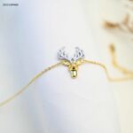 سوار قرن الغزال زركون لون ذهبي من FJ مقاوم لتغير اللون كفالة سنتين ضد تغير اللون