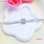 سوار لون فضي للأطفال من FJ مقاوم لتغير اللون كفالة سنتين ضد تغير اللون