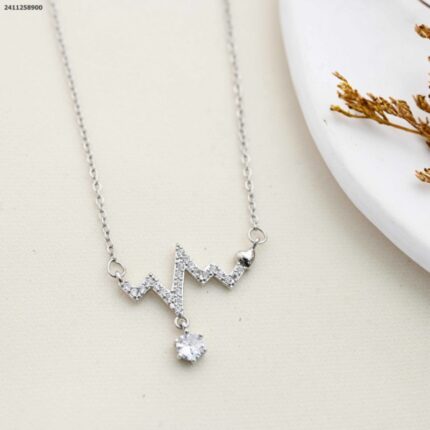 سلسال نبض لون فضي من FJ مقاوم لتغير اللون كفالة سنتين ضد تغير اللون