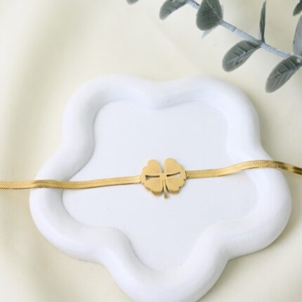 سوار لون ذهبي من FJ مقاوم لتغير اللون كفالة سنتين ضد تغير اللون