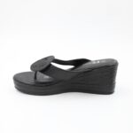 ⁦بابوج ستاتي بكعب تصميم اصبع لون أسود⁩ - الصورة ⁦5⁩