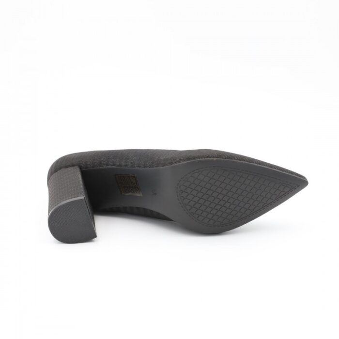 ⁦كندرة بكعب عالي للنساء لون أسود⁩ - الصورة ⁦5⁩