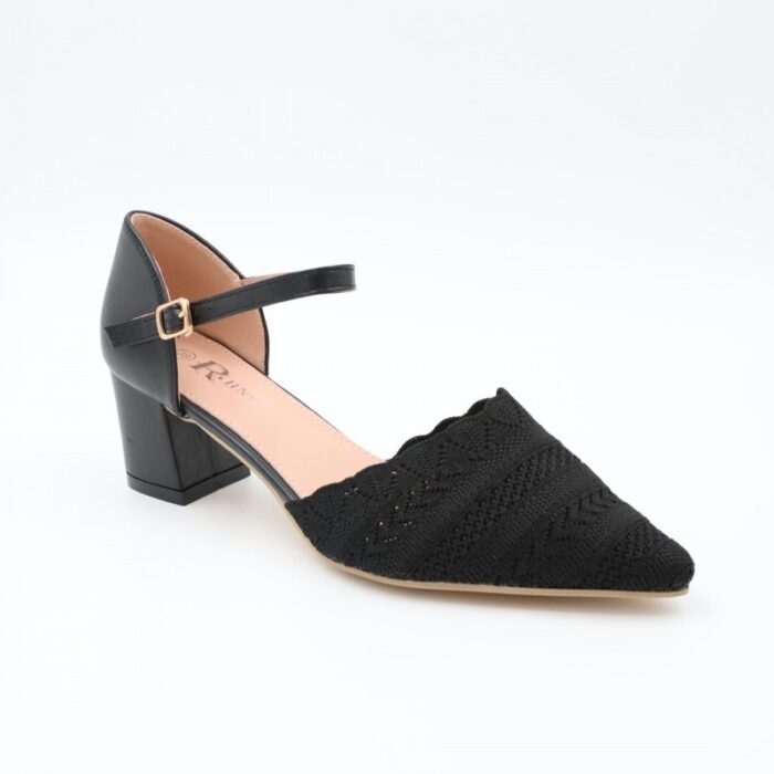 ⁦كندرة بكعب للنساء لون أسود⁩ - الصورة ⁦2⁩