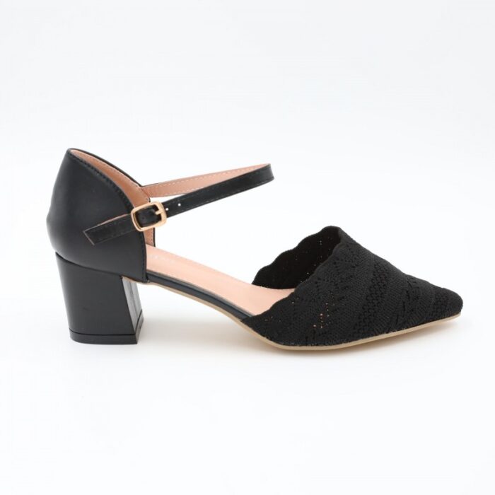 ⁦كندرة بكعب للنساء لون أسود⁩ - الصورة ⁦3⁩