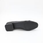 ⁦كندرة جلد كعب للنساء لون أسود⁩ - الصورة ⁦4⁩