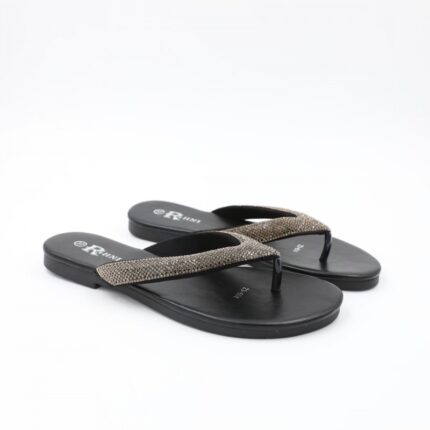 بابوج باليه بتصميم اصبع للنساء لون أسود