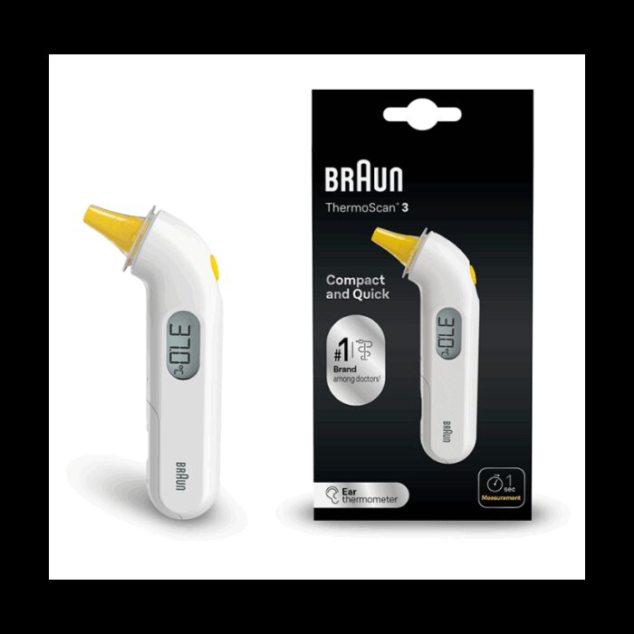 103386478_687811b181bd3 ميزان حرارة ترموميتر للاذن من براون-Braun IRT3030EE ThermoScan 3 Infrared Ear - الصورة 1
