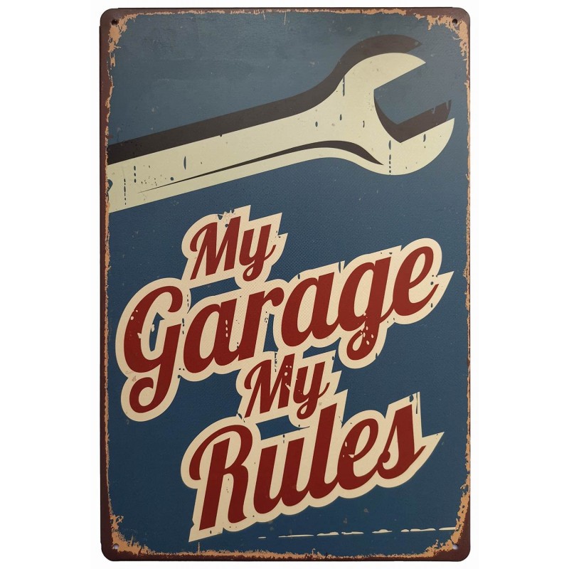 ⁦ديكور لوحة معدنية - My Garage My Rules⁩ - الصورة ⁦1⁩