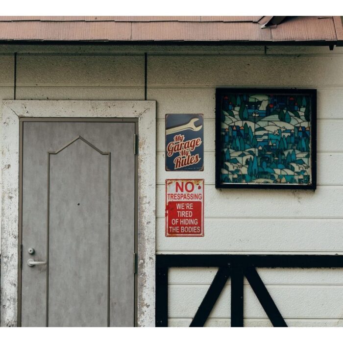 ⁦ديكور لوحة معدنية - My Garage My Rules⁩ - الصورة ⁦3⁩