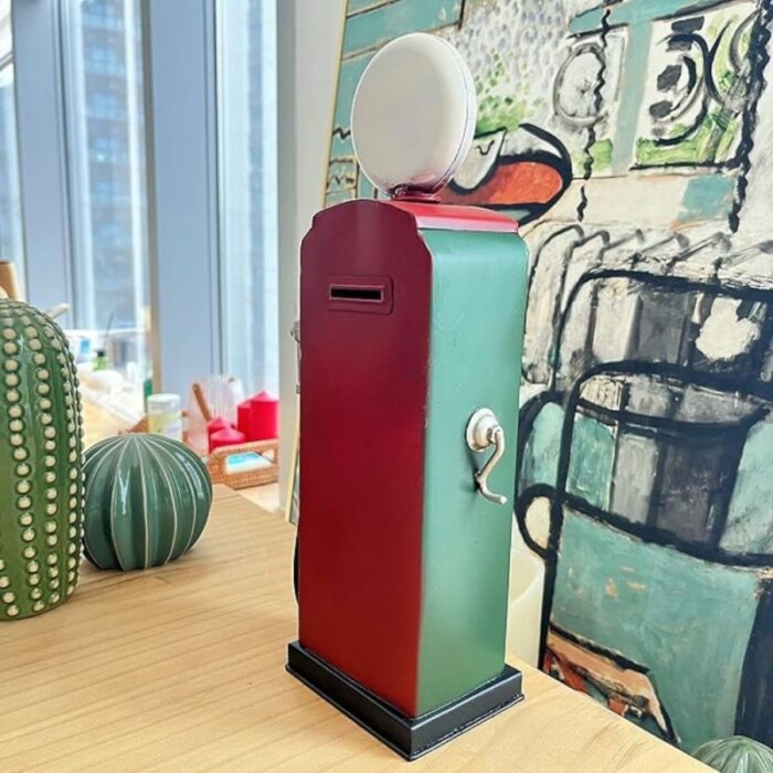 ⁦حصالة معدنية أنتيكا على شكل مضخة بنزين⁩ - الصورة ⁦3⁩