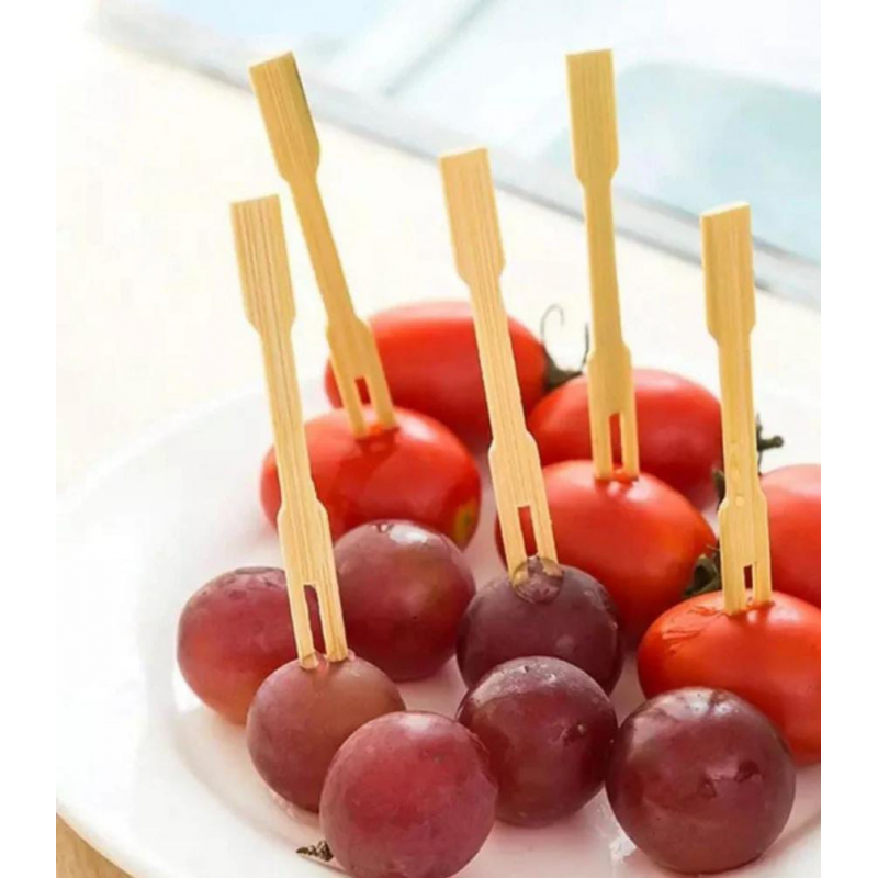 ⁦شوك خشبية للفواكه 50 حبة 2*7*90 ملم⁩ - الصورة ⁦1⁩