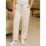 بنطلون ستاتي لون أبيض