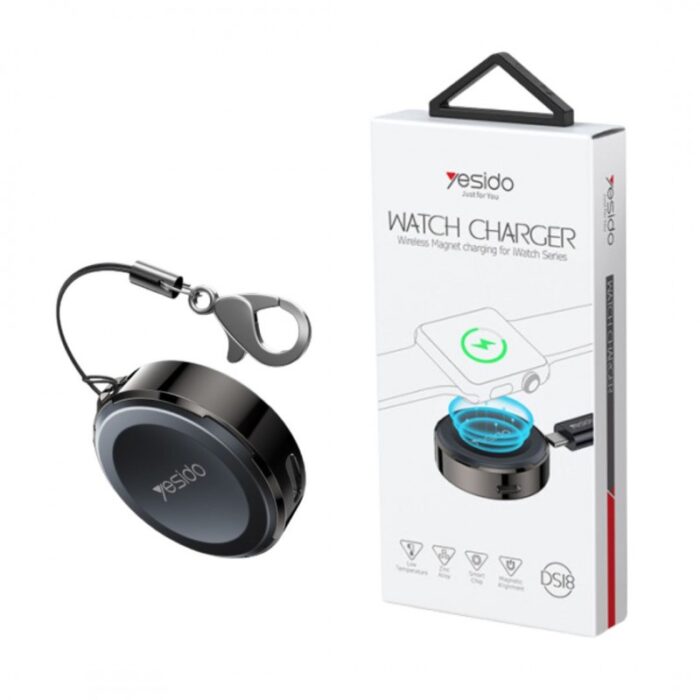 ⁦yesido watch charger ds18 شاحن لاسلكي مغناطيسي للساعات الذكية يشحن بجودة رائعة⁩ - الصورة ⁦5⁩