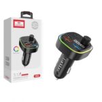 ⁦earldom m84 wireless fm car kit قطعة سبيكر وشحن سريع للسيارة⁩ - الصورة ⁦2⁩