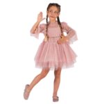 ⁦فستان للأطفال لون زهري⁩ - الصورة ⁦2⁩