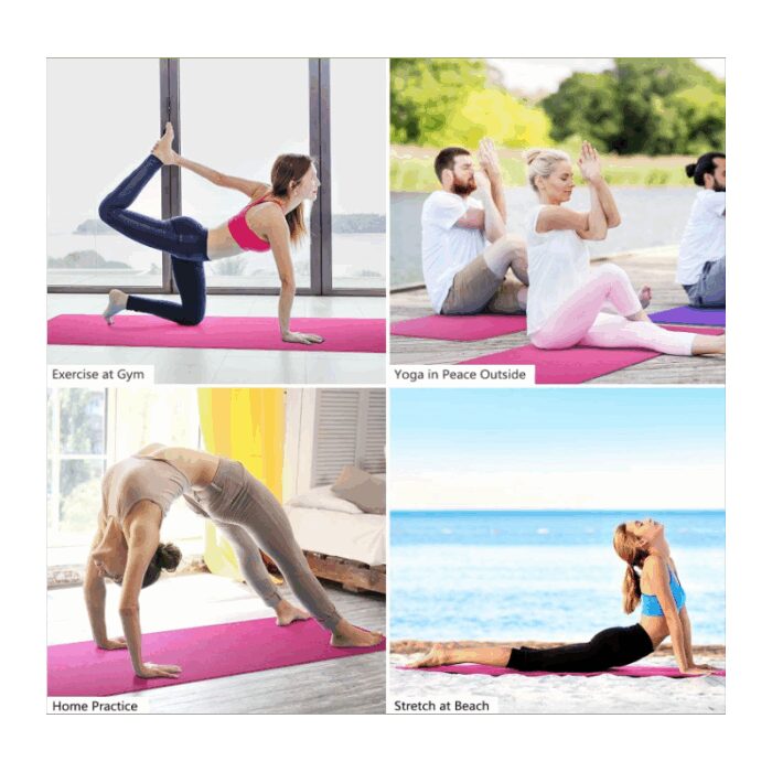 ⁦سجادة رياضة ويوغا لون زهري⁩ - الصورة ⁦3⁩