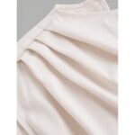 جمبسوت بدون أكمام مع قشاط لون بيج