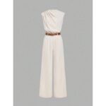 ⁦جمبسوت بدون أكمام مع قشاط لون بيج⁩ - الصورة ⁦4⁩