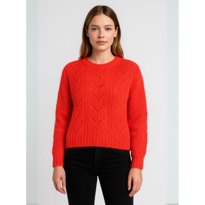 103386679_688a09e4c696c بلوزة صوف للنساء لون أحمر - الصورة 1