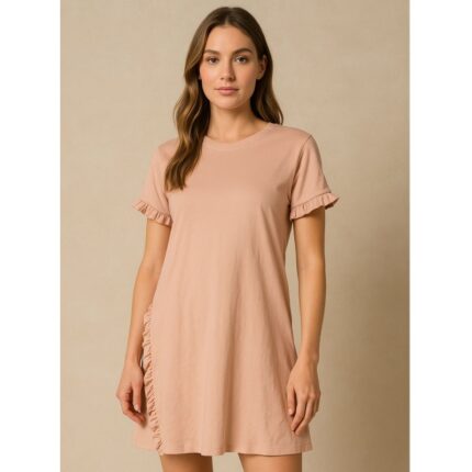 بلوزة طويلة للنساء لون بيج