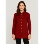 قميص للنساء شتوي لون أحمر