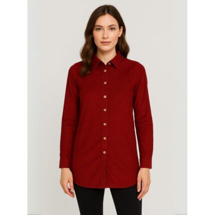 قميص للنساء شتوي لون أحمر