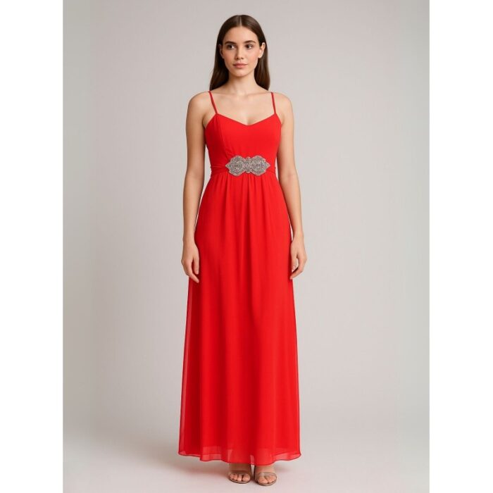 103386749_688a0a9f2278a فستان صيفي طويل للنساء لون أحمر - الصورة 1