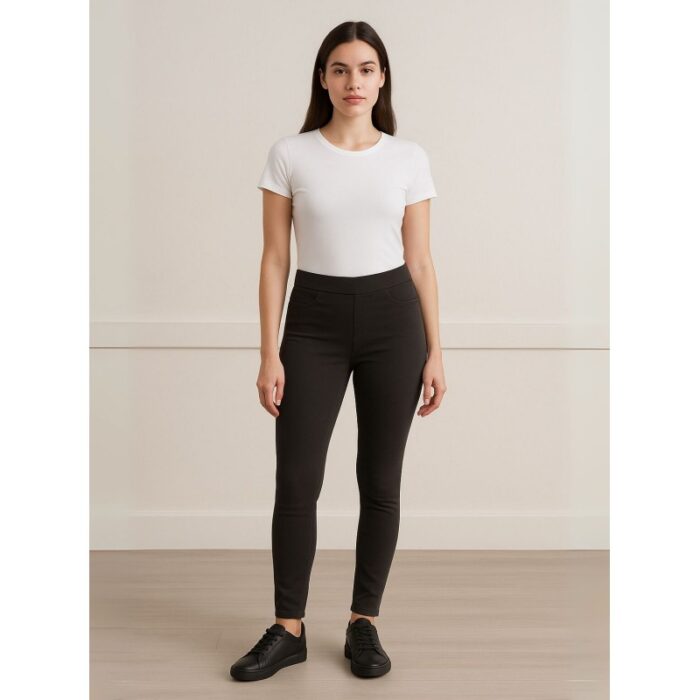 ⁦بنطال ضيق لون أسود⁩ - الصورة ⁦2⁩