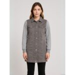 جاكيت شتوي للنساء لون رمادي