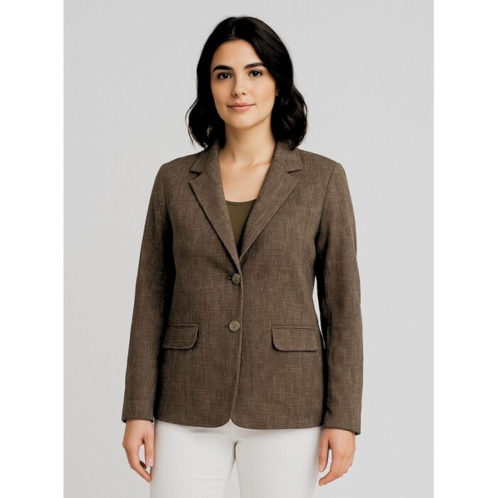 103386761_688a0ac4712f9 جاكيت رسمي ثقيل للنساء لون بني - الصورة 1