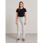 بنطال جينز للنساء لون رمادي فاتح