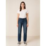 ⁦بنطال جينز للنساء لون أزرق غامق⁩ - الصورة ⁦2⁩