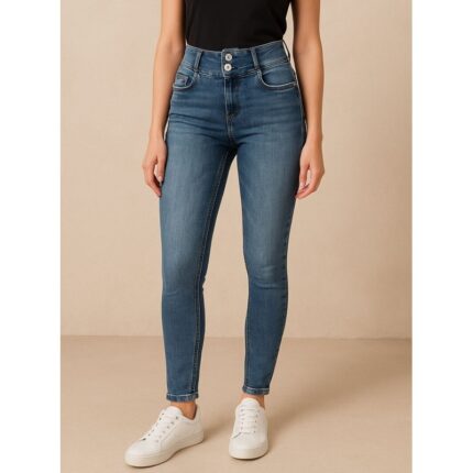 بنطال جينز للنساء لون أزرق غامق