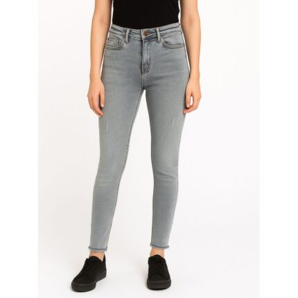 بنطال جينز للنساء لون رمادي