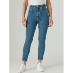 ⁦بنطال جينز للنساء لون أزرق غامق⁩ - الصورة ⁦2⁩