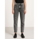 ⁦بنطال جينز للنساء لون رمادي⁩ - الصورة ⁦2⁩