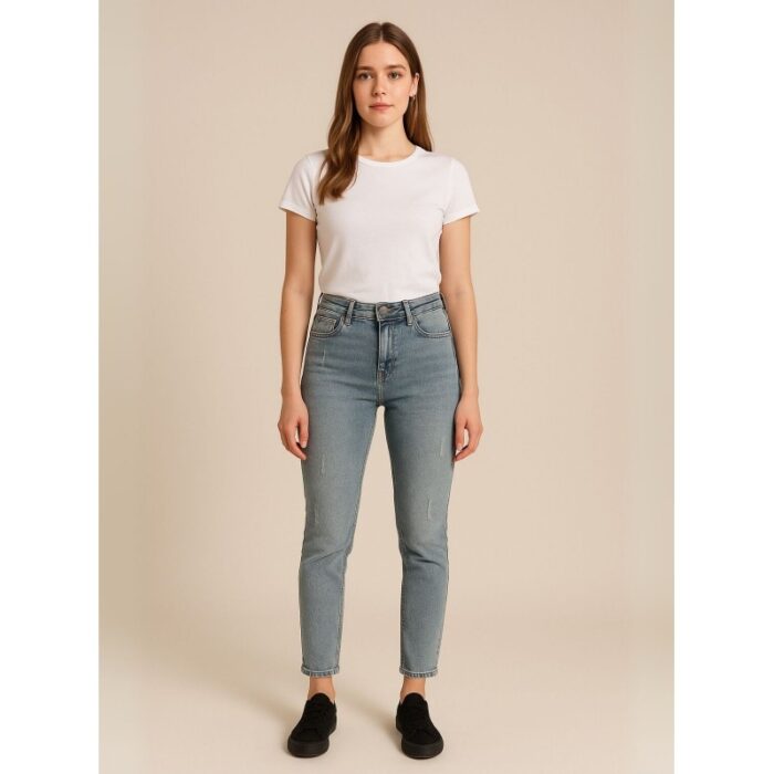 103386817_688a0b9a9179e بنطال جينز للنساء لون أزرق - الصورة 1