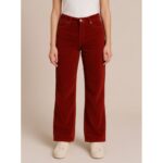 بنطال مخمل للنساء لون خمري